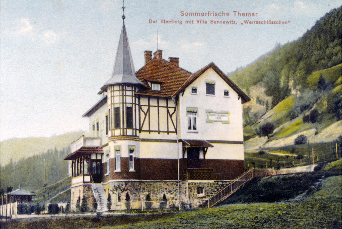 Der Iltenberg mit Villa Bennewitz "Werraschösschen"