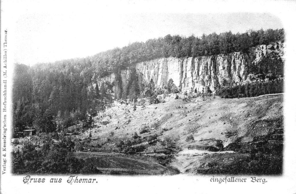 Gruss aus Themar eingefallener Berg
