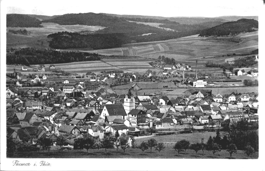 Themar Gesamtansicht 1950 von Steinerne Kirche