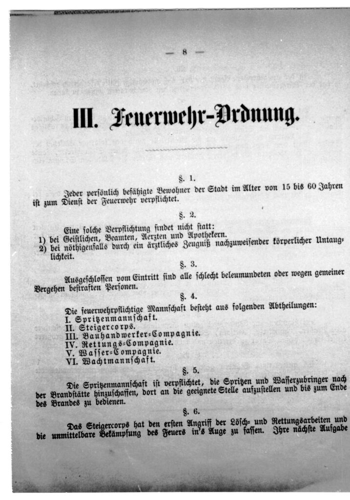 Feuervordnung Themar 1869