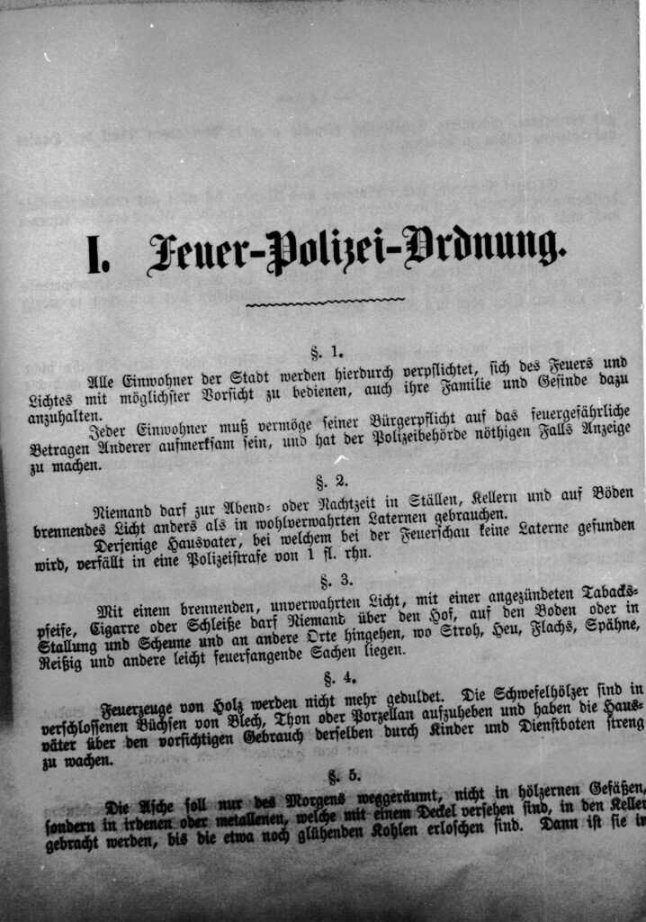 Feuervordnung Themar 1869