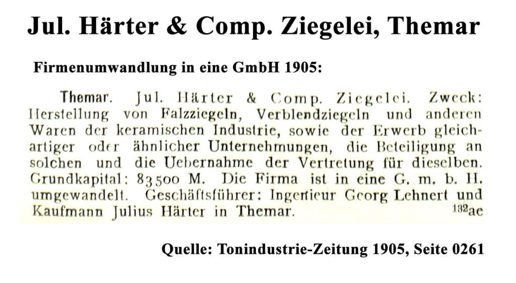 Jul. Härter & Comp. Ziegelei Themar