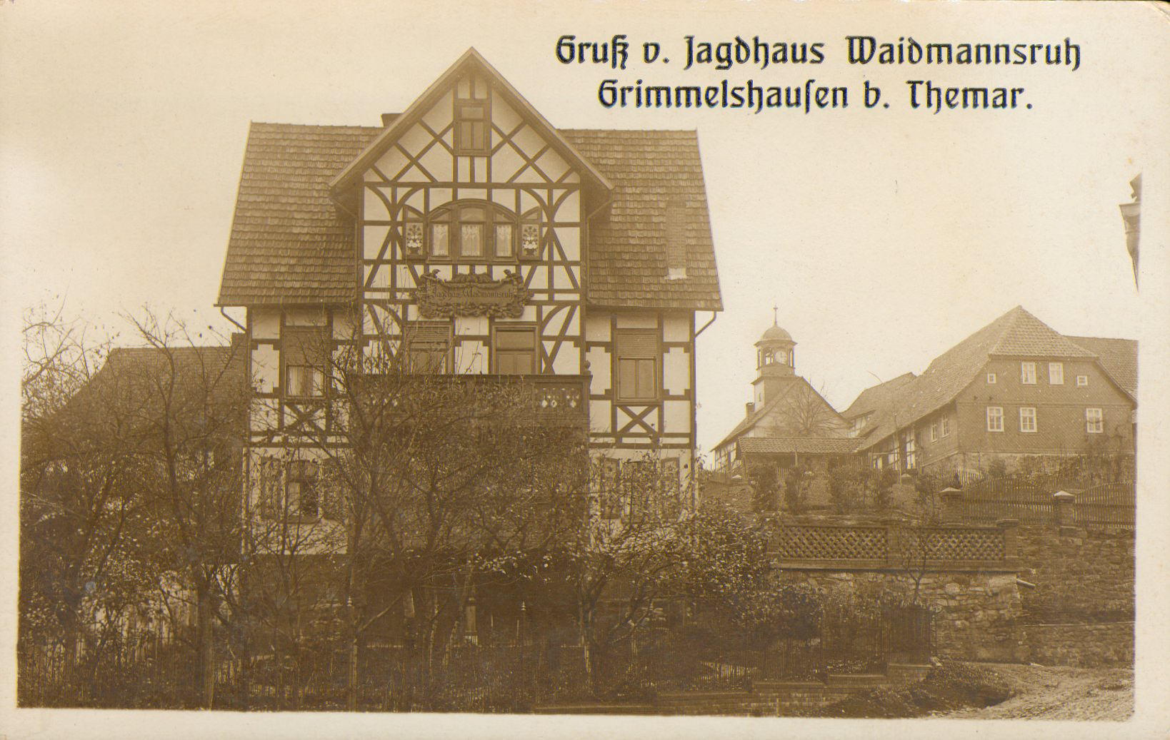 Gruß vom Jagdhaus Weidmannsruh Grimmelshausen bei Themar