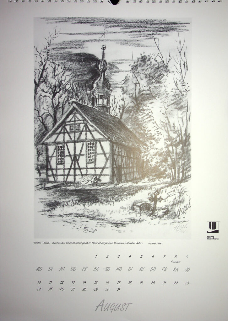 Walter Haake - Kirche (aus Herrenbreitungen) im Hennebergischen Museum in Kloster Vera