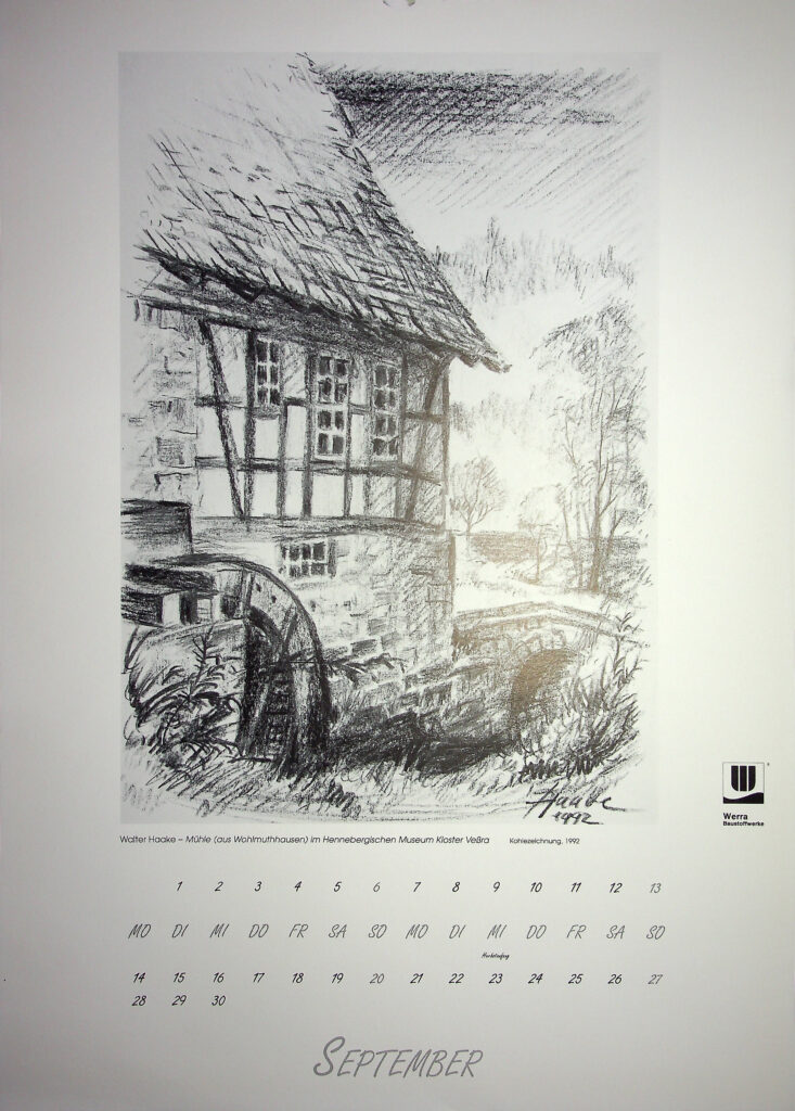 Walter Haake - Mühle (aus Wohlmuthhausen) im Hennebergischen Museum Kloster Vera