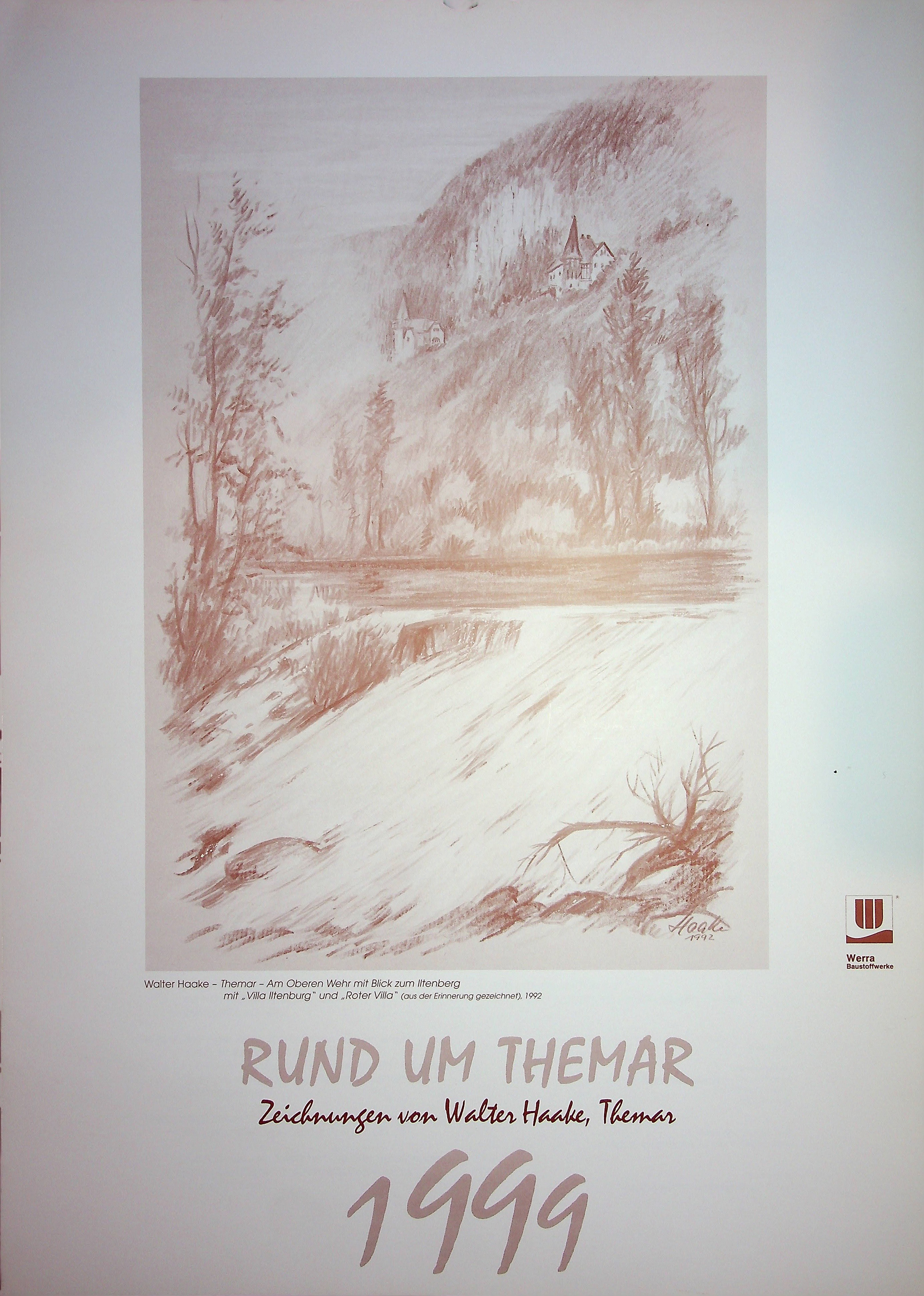 Walter Haake - Themar - Am Oberen Wehr mit Blick zum Iltenberg