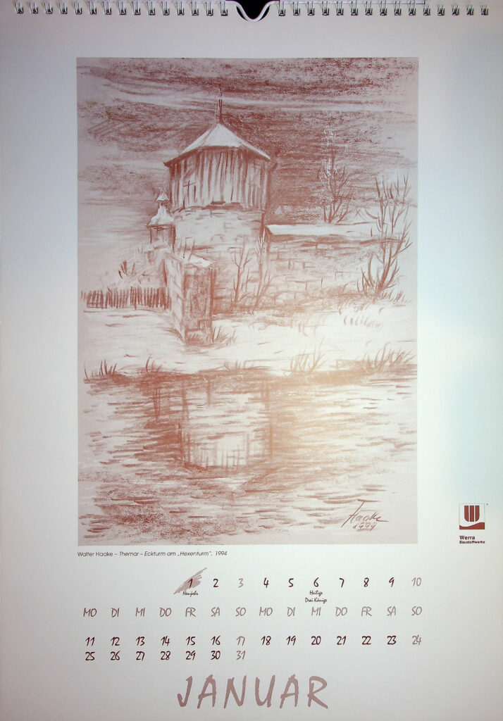 Walter Hacke - Themar - Eckturm am „Hexenturm", 1994
