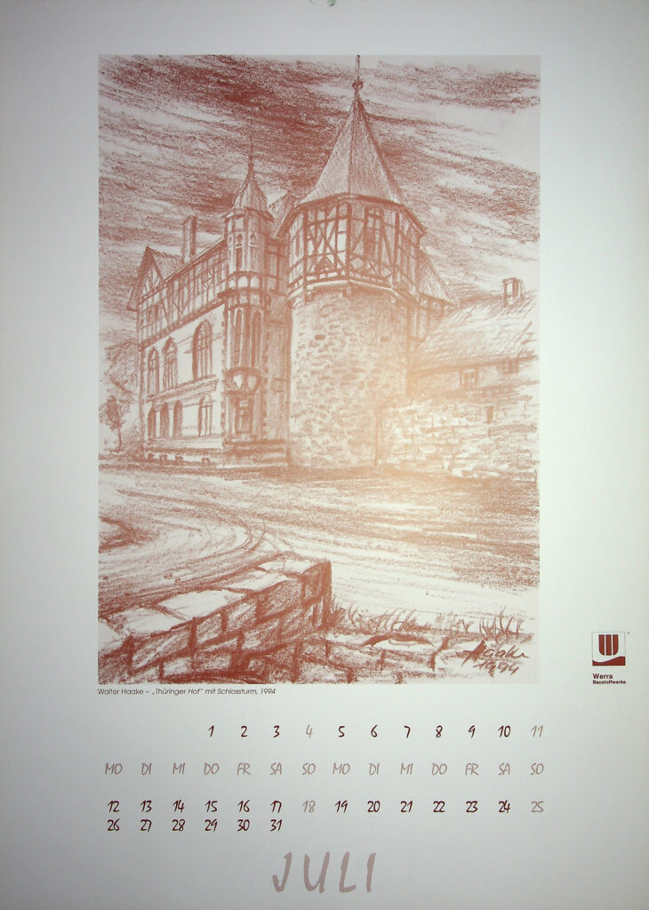 Walter Hacke - „Thüringer Hof" mit Schlossturm, 1994